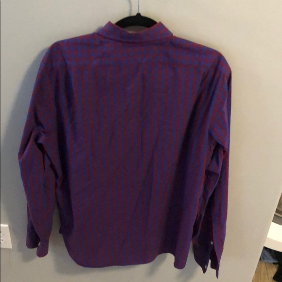 Red and blue J crew cotton dressshirt - Picture 4 of 4